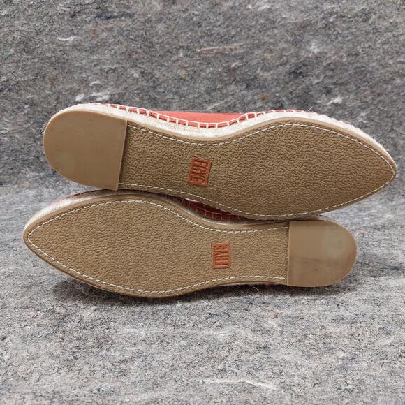 Frye Lee A Line Suede Espadrille Women's Size 9 Red Slip-On Flats Casual Summer - Picture 6 of 7